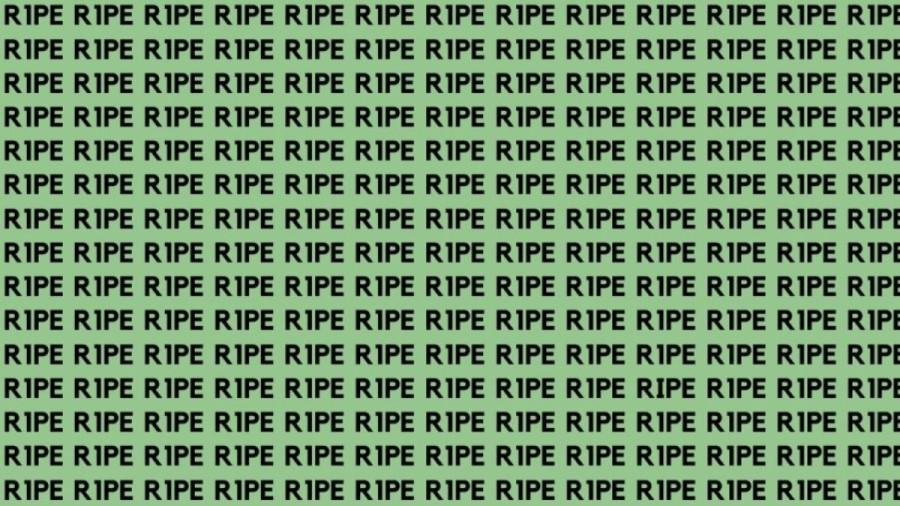 Brain Test: If You Have Eagle Eyes Find The Word Ripe In 15 Secs