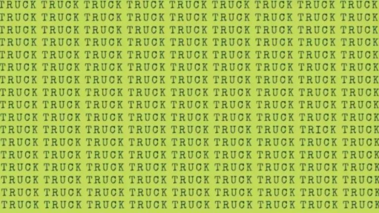 Optical illusion Eye Test: If You Have Hawk Eyes Find Trick Among Truck In 15 Secs