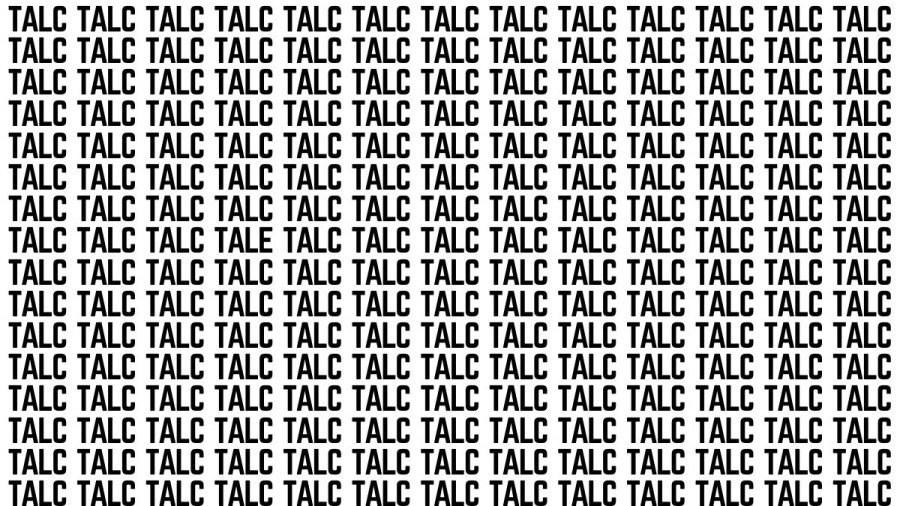 Brain Teaser: If You Have Eagle Eyes Find The Word Tale Among Talc In 15 Secs