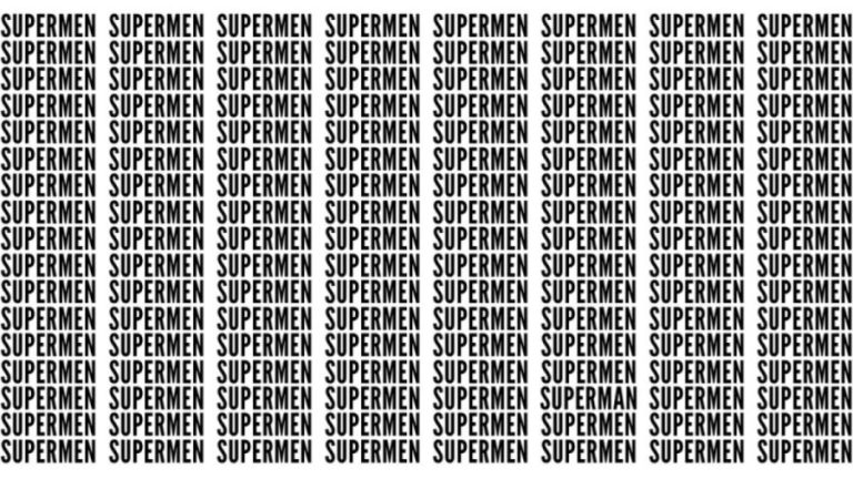 Brain Teaser: If You Have Sharp Eyes Find The Word Superman In 20 Secs