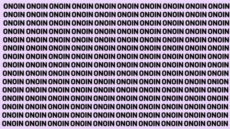 Brain Test: If You Have Eagle Eyes Find The Word Onion In 18 Secs