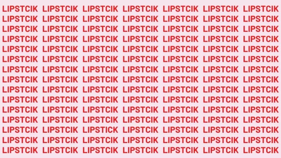 Brain Teaser: If You Have Sharp Eyes Find The Word Lipstick In 25 Secs