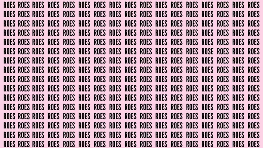 Brain Teaser: If You Have Sharp Eyes Find The Word Rose In 15 Secs