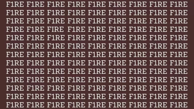 Brain Test: If You Have Eagle Eyes Find The Word Fire In 22 Secs