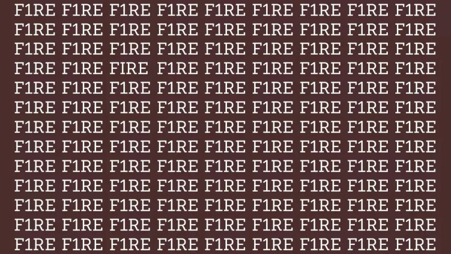 Brain Test: If You Have Eagle Eyes Find The Word Fire In 22 Secs