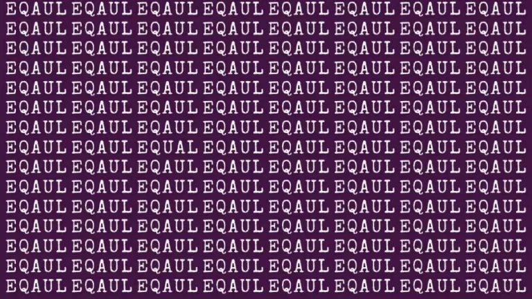 Brain Teaser Eye Test: If You Have Eagle Eyes Find Equal In 25 Secs