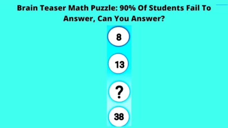 90% Fail this Brain Teaser: Can you Find the Missing Number?