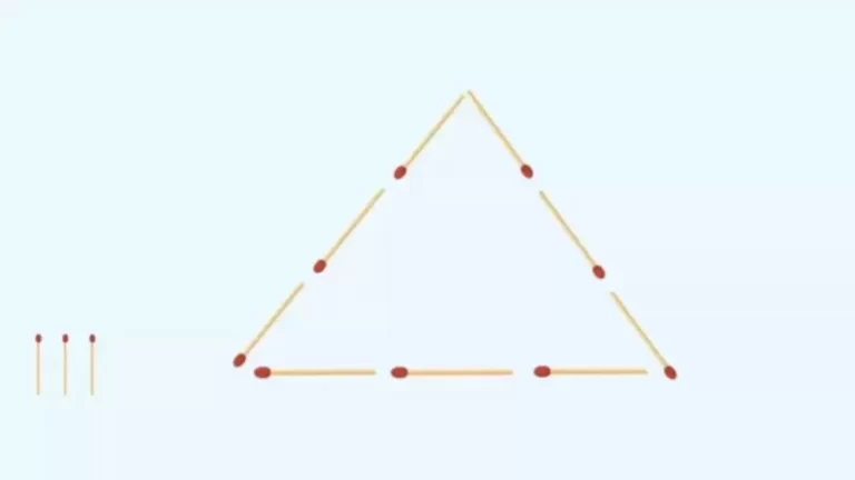 Brain Teaser - Add 3 Matchsticks And Divide The Triangle Equally Viral Matchstick Puzzle