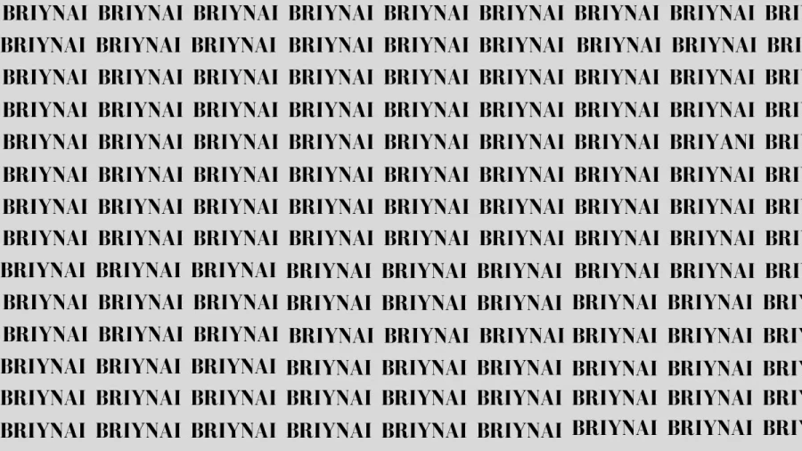 Brain Teaser: Can You Find BRIYANI Among BRIYNAI in 18 Secs? Word Puzzle
