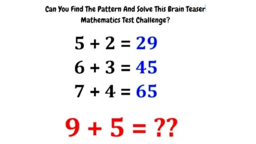 Brain Teaser - Can You Find The Pattern and Solve This Mathematics Challenge?
