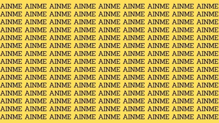 Brain Teaser: Can You Find The Word Anime In 15 Secs?