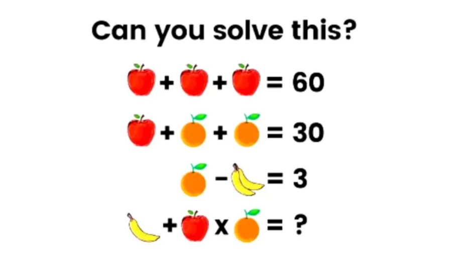 Brain Teaser - Can You Solve This Math Puzzle Only Genius Can Solve?
