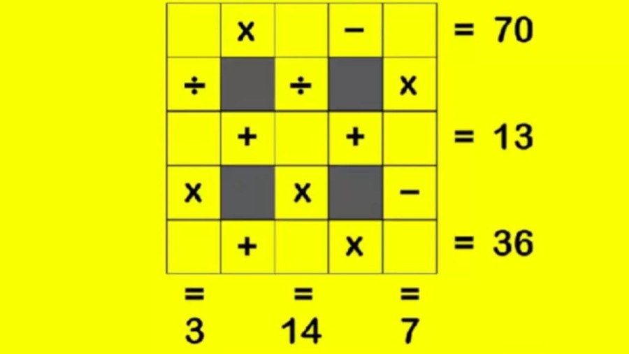 Brain Teaser - Can You Solve This Tricky Math Crossword?