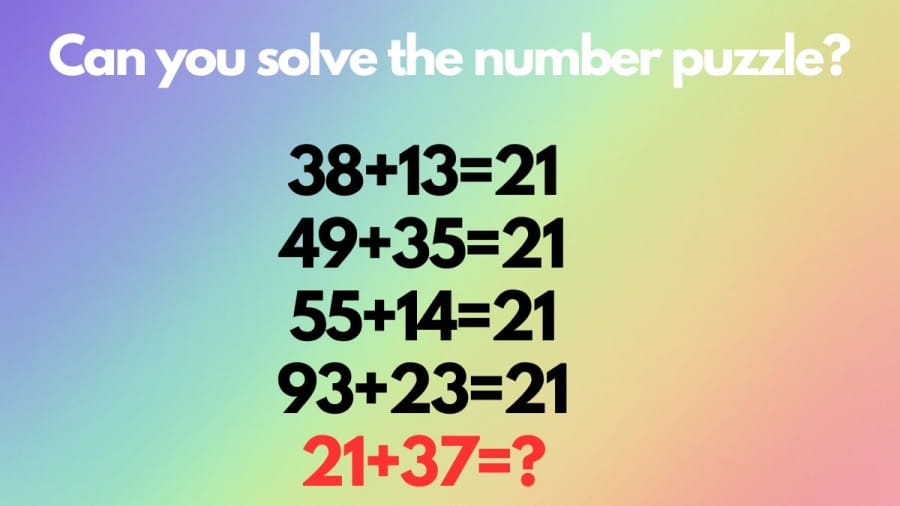 Brain Teaser: Can you solve the number puzzle?