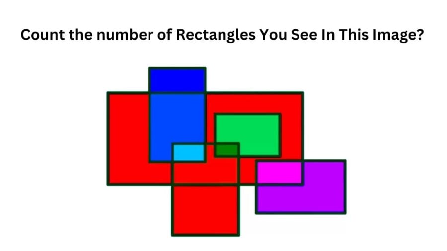 Brain Teaser Counting Shapes Puzzle: Count the number of Rectangles You See In This Image?