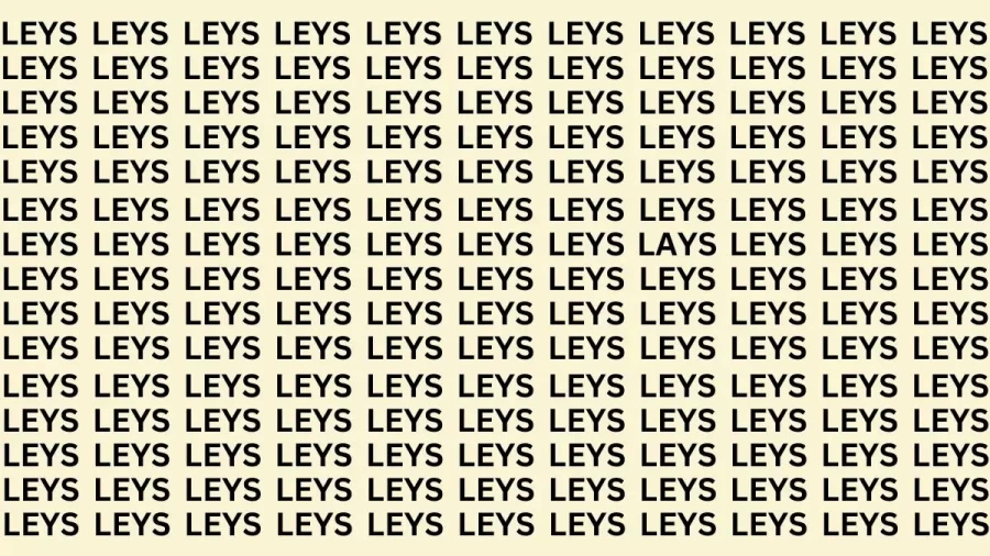 Brain Teaser Eye Test: Can You Find The Word Lays In 22 Secs?