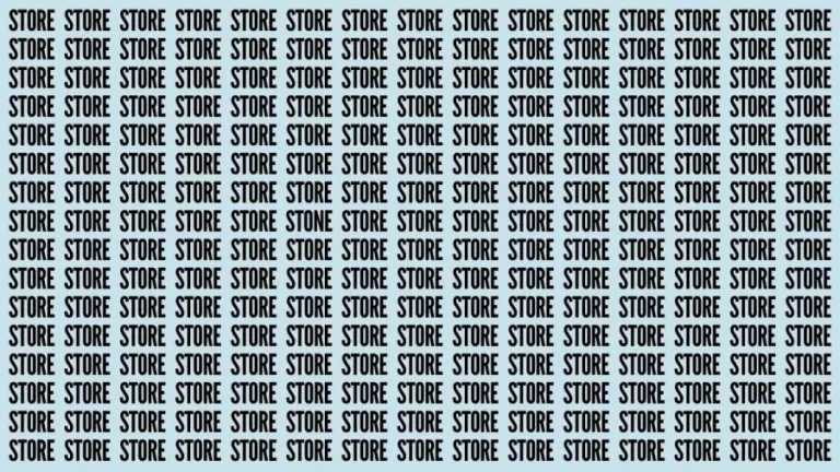 Brain Teaser Eye Test: Can You Find The Word Stone Among Store In 22 Secs?