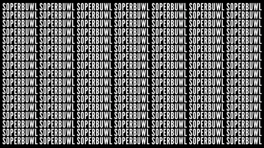 Brain Teaser Eye Test: Can You Find The Word Superbowl In 25 Secs?