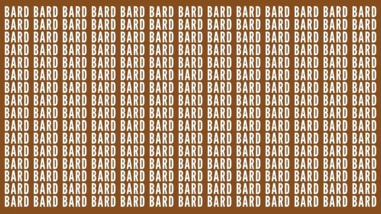 Brain Teaser Eye Test: Can You Spot Hard Among Bard In 18 Secs?