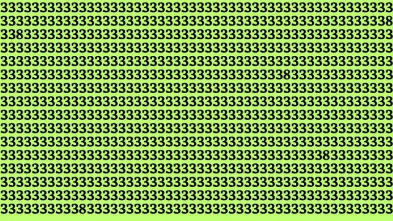 Brain Teaser Eye Test : Can you Find how many 8s are there in this Image within 15 Seconds?