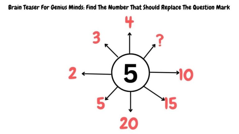 Brain Teaser For Genius Minds: Find The Number That Should Replace The Question Mark