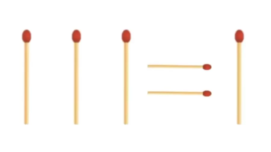 Brain Teaser - How Can You Move Two Matchstick To Fix The Equation? Matchstick Puzzle