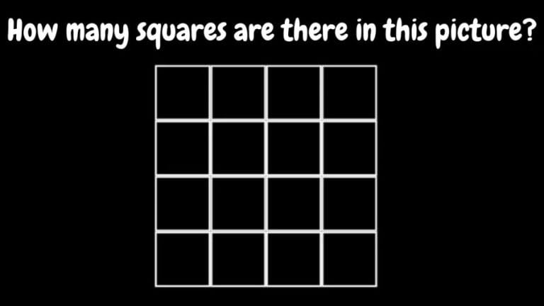 Brain Teaser – How many squares are there in this picture?