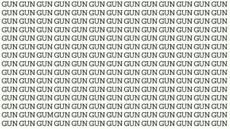 Brain Teaser: If You Have Eagle Eyes Find Gum Among Gun In 20 Secs