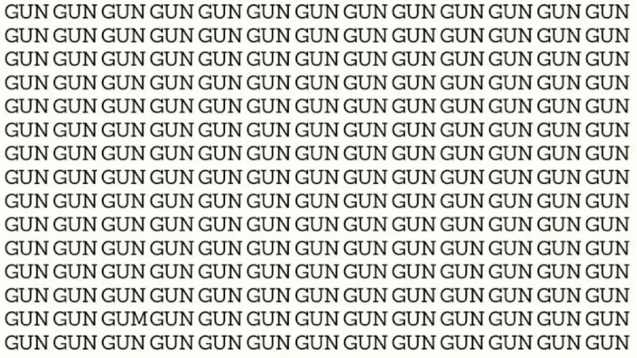 Brain Teaser: If You Have Eagle Eyes Find Gum Among Gun In 20 Secs