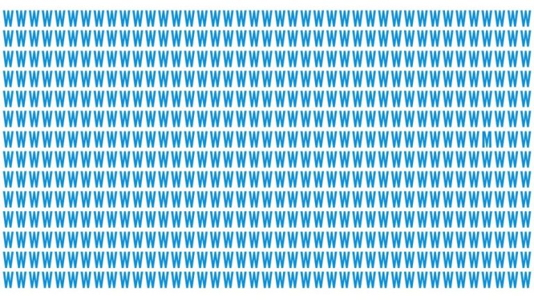 Brain Teaser: If You Have Eagle Eyes Find M Among W In 15 Secs