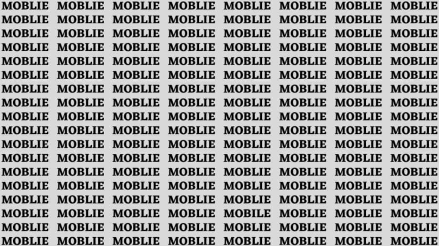 Brain Teaser: If You Have Eagle Eyes Find Mobile among Moblie in 20 Secs