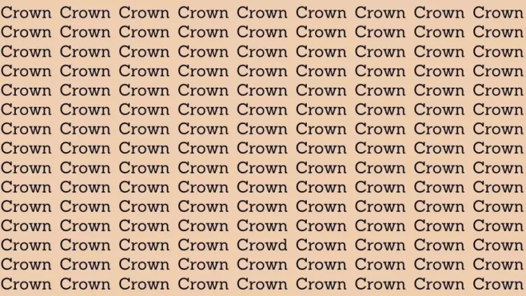 Brain Teaser: If You Have Hawk Eyes Find Crowd Among Crown In 20 Secs