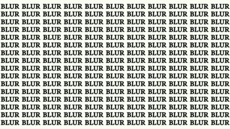 Brain Teaser: If You Have Sharp Eyes Find Blue Among Blur In 20 Secs