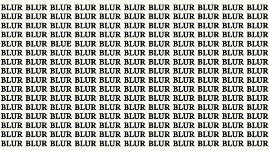 Brain Teaser: If You Have Sharp Eyes Find Blue Among Blur In 20 Secs