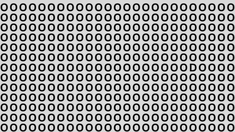 Brain Teaser: If You Have Sharp Eyes Find D Among O In 20 Secs