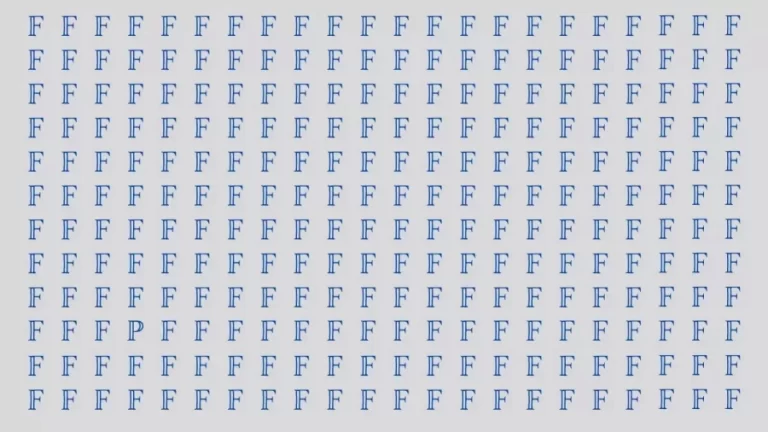 Brain Teaser: If You Have Sharp Eyes Find P Among F In 15 Secs