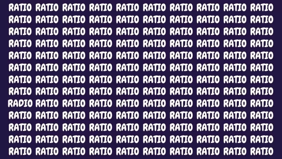 Brain Teaser: If You Have Sharp Vision Find Radio Among Ratio In 15 Secs