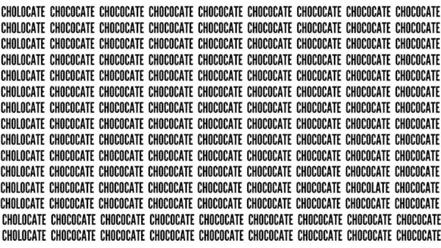Brain Teaser: If You Sharp Eyes Find The Word Chocolate In 15 Secs