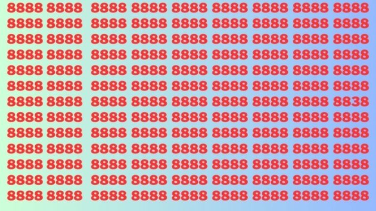 Brain Teaser: If you have Eagle Eyes Find 8838 among 8888 in 20 Seconds