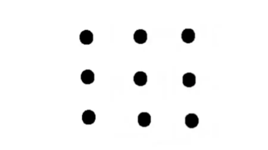 Brain Teaser Logic Puzzle: Can You Connect 9 Dots with 4 Straight Lines within 18 Secs?