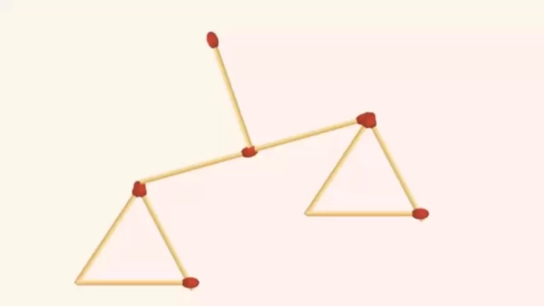 Brain Teaser Matchstick Puzzle - How Can You Move 5 Matchstick To Balance The Scale?