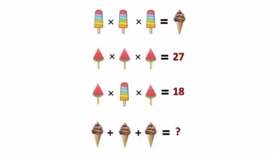 Brain Teaser Math Puzzle: Can You Solve Find The Value Of Each Element?