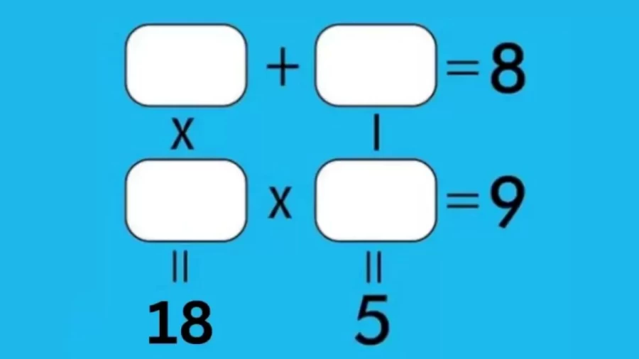 Brain Teaser Math Puzzle: Fill The Boxes With Missing Numbers