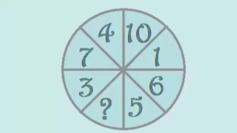 Brain Teaser Math Puzzle - Find The Missing Number In The Series And Complete The Math Circle