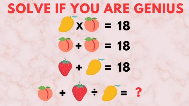 Brain Teaser Maths Puzzle: Solve If You Are Genius