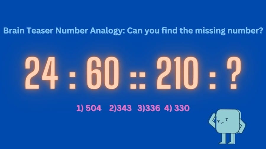 Brain Teaser Number Analogy: Can you find the missing number?