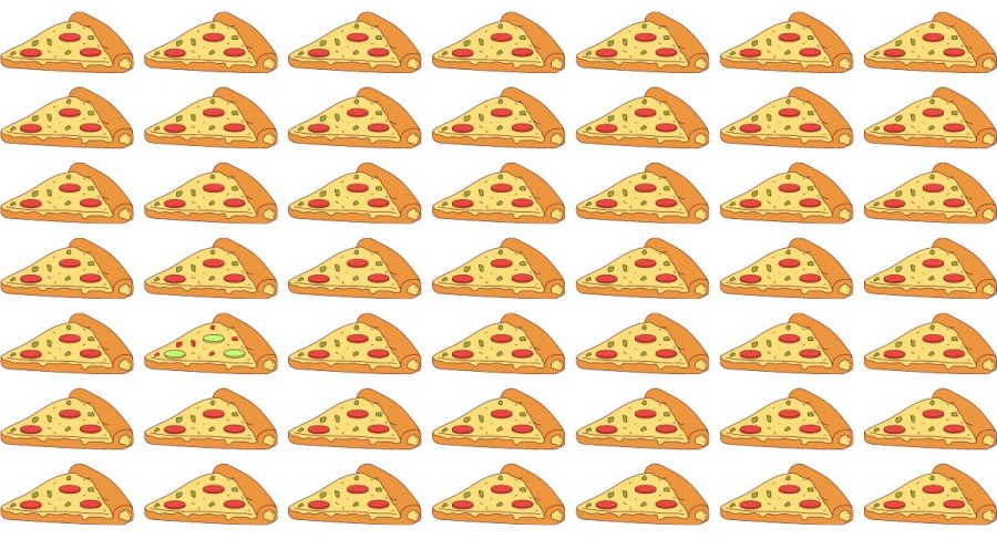 Brain Teaser Picture Puzzle: Can You Circle The Odd Pizza In 10 Secs?