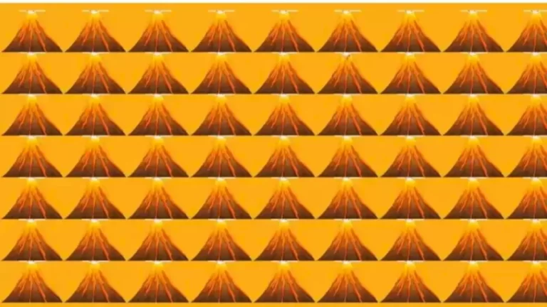 Brain Teaser Picture Puzzle - Can You Spot The Hidden Dragon Amongst These Volcano Mountains?