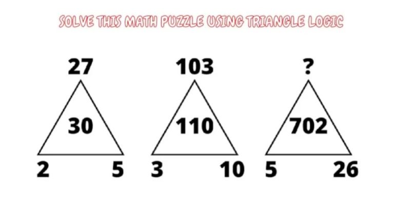 Brain Teaser - Solve This Math Puzzle Using Triangle Logic