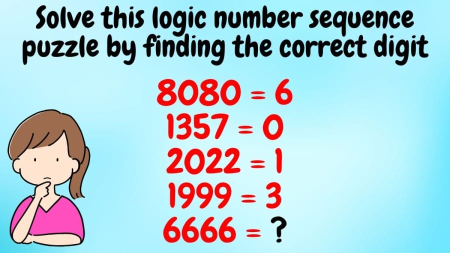 Brain Teaser: Solve this logic number sequence puzzle by finding the correct digit